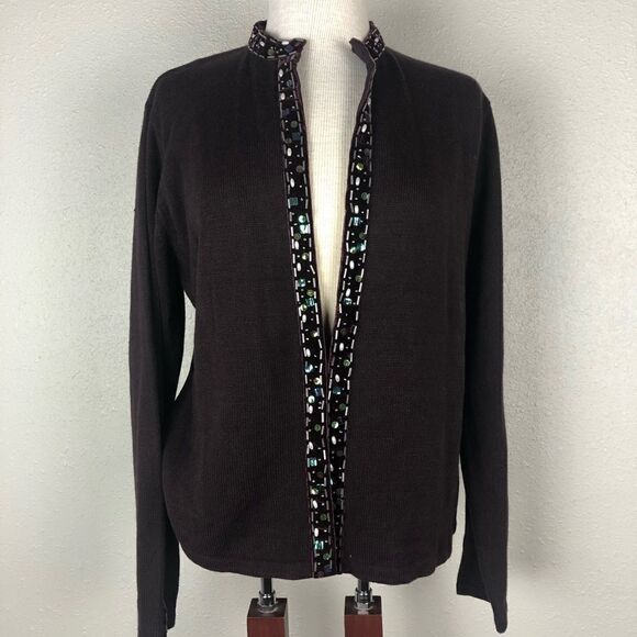 NWT Evan-Picone Cardigan Top Size Large - Picture 1 of 6